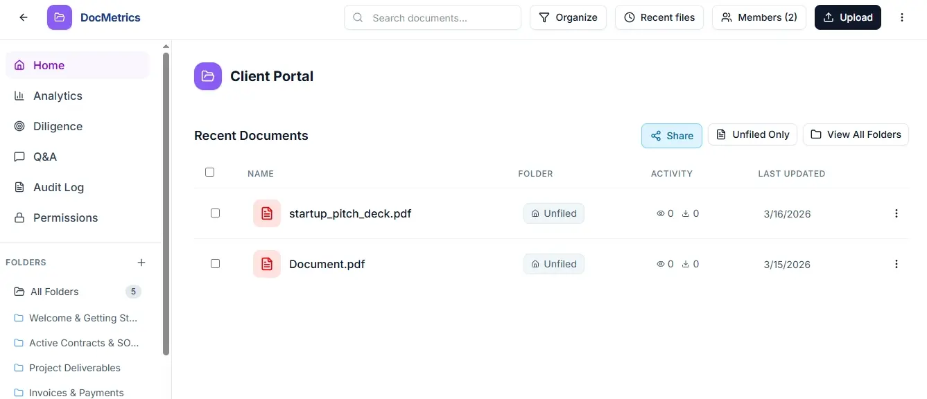 Create a Data Room
